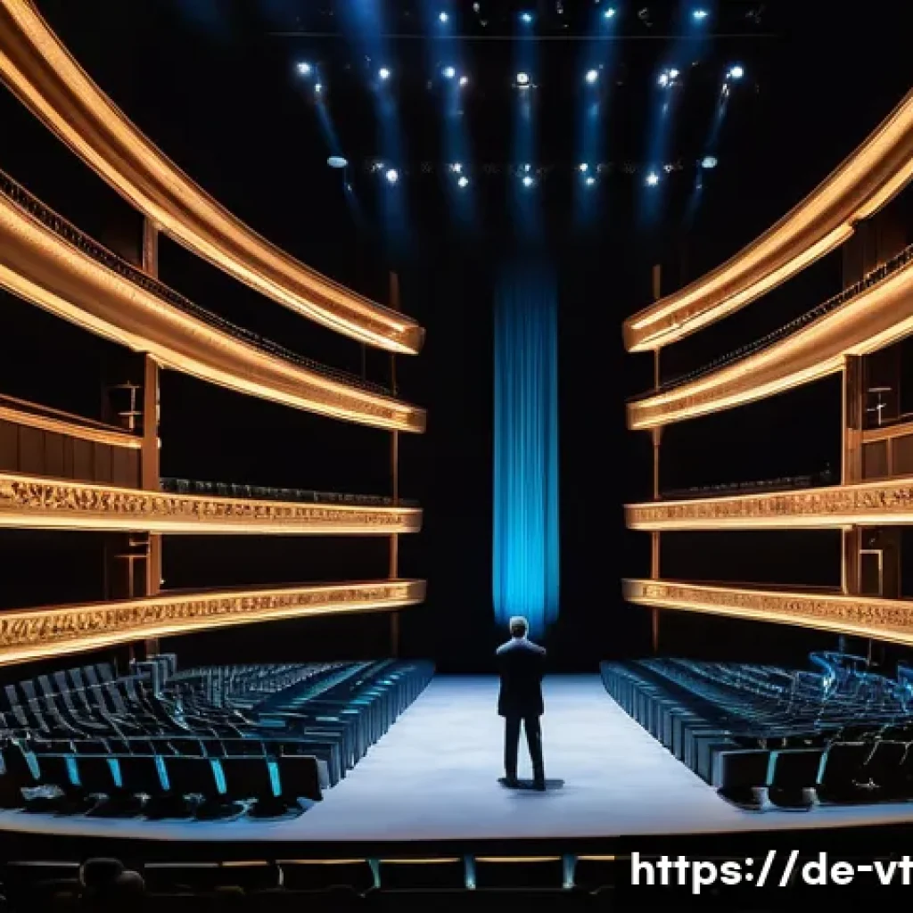 공간음향 디자인의 성공 사례 분석 - A modern theater interior during a live performance of Wagner’s "Ring des Nibelungen" at the Bayreut...